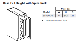 Base Full Height with Spice Rack