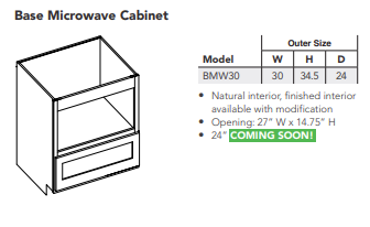 Base Microwave Cabinet
