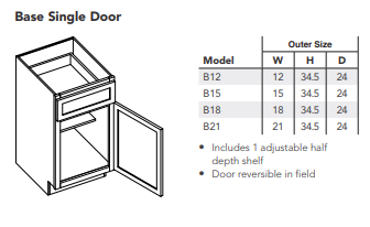 Base Single Door