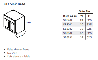 UD Sink Base