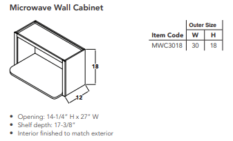 Microwave Wall Cabinet