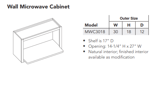 Wall Microwave Cabinet