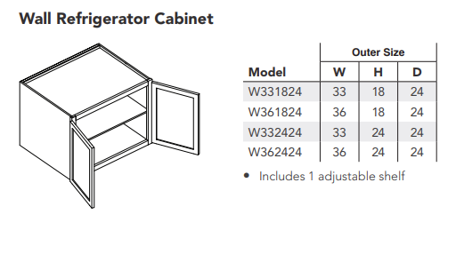 Wall Refrigerator Cabinet