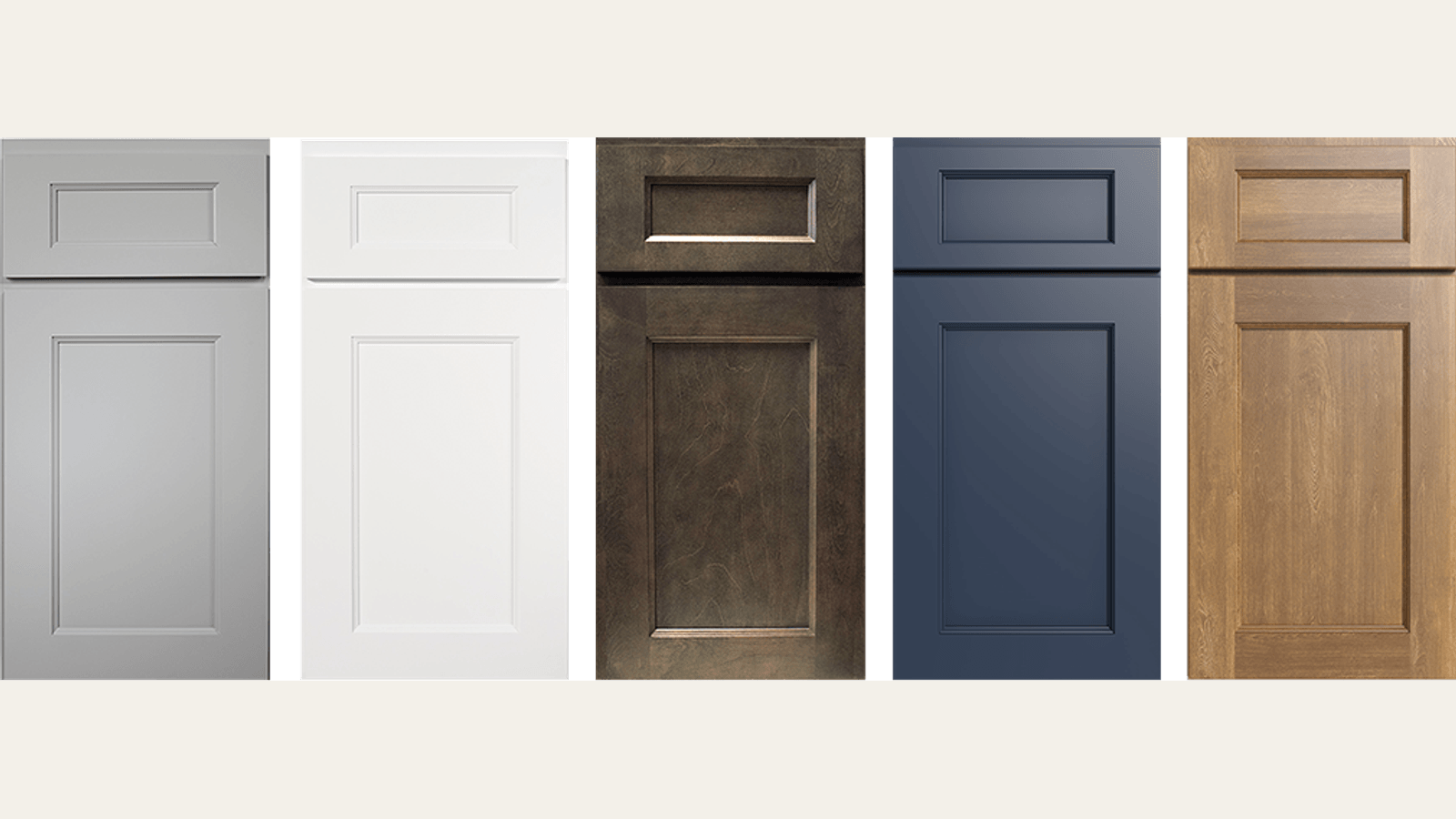 Designer cabinet finish comparison